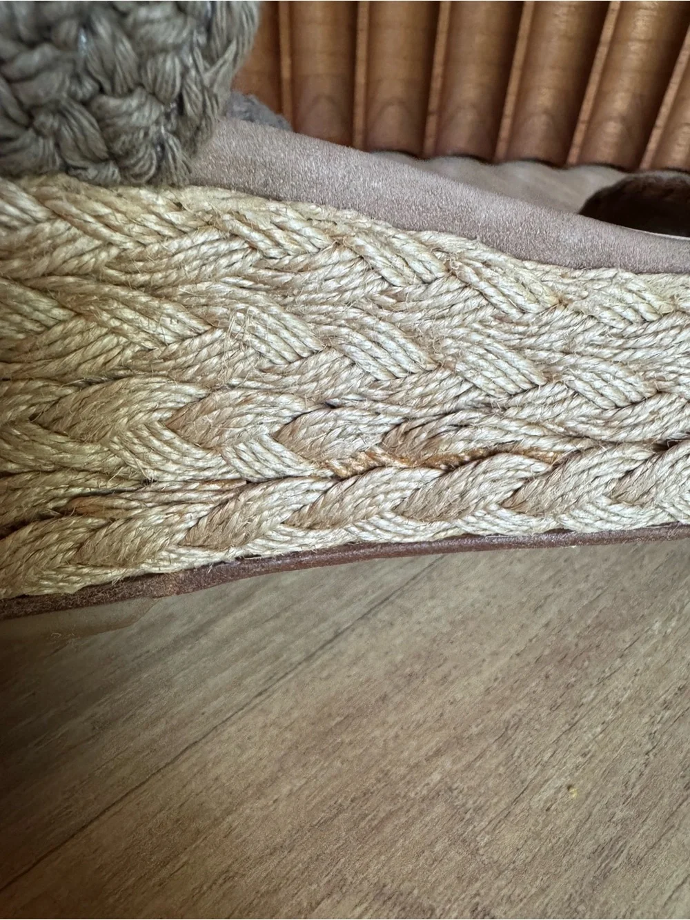 STUART WEITZMAN Alex Lo Swamp Crochet Espadrille Wedge